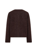 Shaima 11 Round Neck Jacket - Chocolate Plum