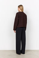 Shaima 11 Round Neck Jacket - Chocolate Plum