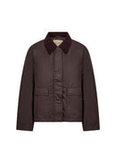 Gia 1 Cord Collar Jacket - Chocolate Plum