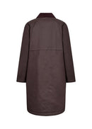 Gia 2 Long Cord Collar Jacke - Chocolate Plum