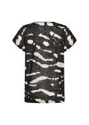 Aretha 47 Abstract Print Tee - Black Combi