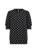Godiva 1 Polka Dot Blouse - Black Combi