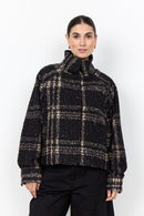 Gisa 1 Plaid Print Jacket - Black Combi