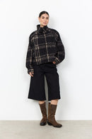 Gisa 1 Plaid Print Jacket - Black Combi