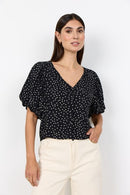 Gilda 1 Polka Dot Blouse - Black Combi