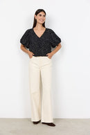 Gilda 1 Polka Dot Blouse - Black Combi