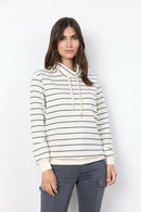 Barni Drawstring Jumper - Cream Combi