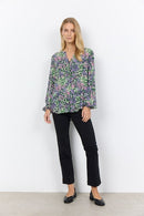All Over Print Blouse - Lilac Breeze Combi