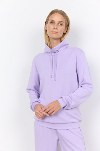 Banu125 High Neck Sweatshirt - Lilac Breeze