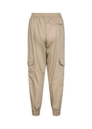 Side Pockets Cuff Trouser - Camel