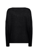 Dollie V Neck Jumper - Black
