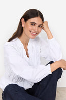 Netti 92 V Neck Blouse - White