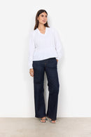 Netti 92 V Neck Blouse - White