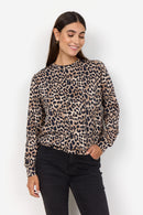 Ophia 1 Leopard Print Blouse - Sand