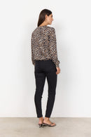 Ophia 1 Leopard Print Blouse - Sand