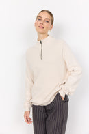 Kanita 15 1/4 Zip Jumper - Cream Melange