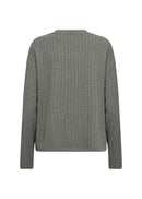 Isel 6 V Neck Top - Misty Melange