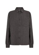 Olivine 1 Pinstripe Shirt - Dark Grey Melange