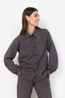 Olivine 1 Pinstripe Shirt - Dark Grey Melange