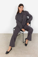 Olivine 1 Pinstripe Shirt - Dark Grey Melange