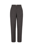 Olivine 2 Pinstripe Trouser - Dark Grey Melange