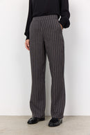 Olivine 2 Pinstripe Trouser - Dark Grey Melange