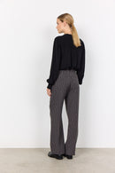 Olivine 2 Pinstripe Trouser - Dark Grey Melange