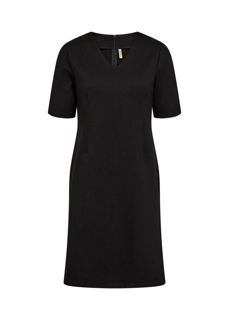 Nanni 6 V Neck Dress - Black
