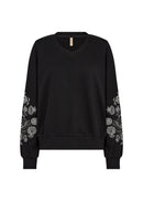 Odette 2 Emb Sleeves Jumper - Black