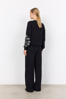 Odette 2 Emb Sleeves Jumper - Black