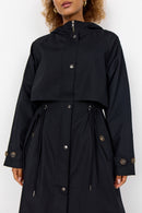 Lora 17 Hooded Raincoat - Black