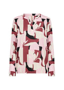 Felicity 531 Print Blouse - Rose Combi
