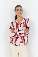 Felicity 531 Print Blouse - Rose Combi