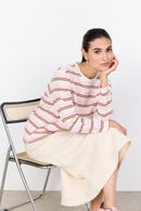 Base 1 Striped T-Shirt - Rose Combi