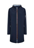 Julla 11 Long Hooded Jacket - Navy