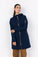 Julla 11 Long Hooded Jacket - Navy
