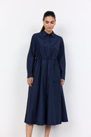 Netti 117 Shirt Collar Dress - Navy