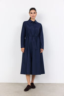 Netti 117 Shirt Collar Dress - Navy