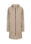 Julla 11 Long Hooded Jacket - Camel