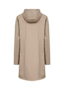 Julla 11 Long Hooded Jacket - Camel