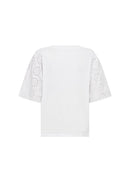 Loraine 3 Embroidered Sleeve Blouse - White