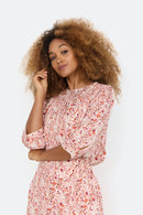 Deniz 2 Round Neck Print Shirt - Dusty Clay Combi