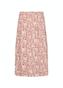 Deniz 3 A line Print Skirt - Dusty Clay Combi