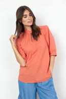 Caliste 11 High Neck Blouse - Dusty Clay