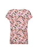 Marica 279 Round Neck Print T-Shirt - Pink Combi