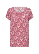 Dorte 1 Round Neck Print T-Shirt - Pink Combi