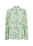 Doha 2 High Neck Print Shirt - Green Combi
