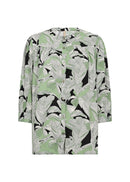 Dauphin 2 Round Neck Blouse - Misty Combi