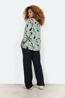 Dauphin 2 Round Neck Blouse - Misty Combi