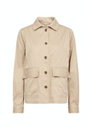 Dilys 1 Button Stripe Jacket - Sand